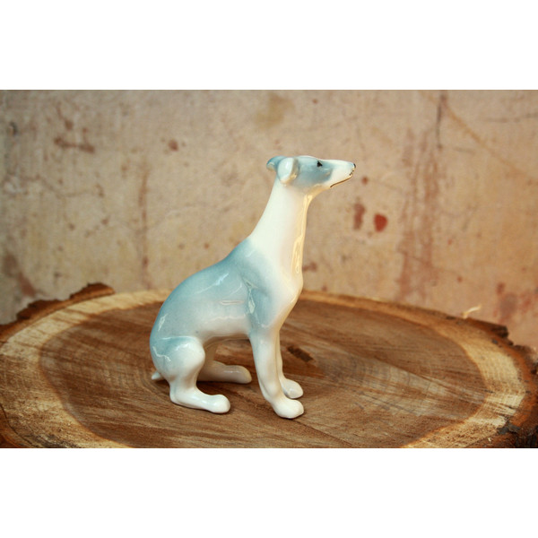 statuette ceramic greyhound