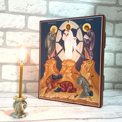 Transfiguration of Jesus | Hand-painted icon | Christian icon | Orthodox icon | Byzantine icon | icon on wood