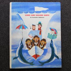 Sakharnov. lions and sailing ships 1982 Soviet Literature children book in English Vintage illustrated kid book USSR