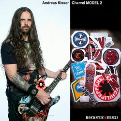 Andreas Kisser guitar stickers charvel Model 2 decal Sepultura set 22