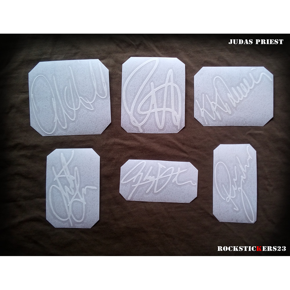 Judas Priest Glenn Tipton stickers autographs.png