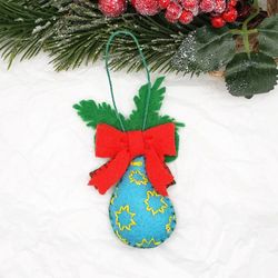 Ball Christmas ornament, hanging decor for kids advent calendar or Christmas tree decoration