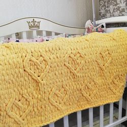 Baby shower gift plush blanket Montessori Waldorf afghan for newborn