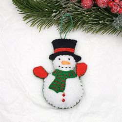 Snowman, Christmas ornament for kids advent calendar or Christmas tree decoration