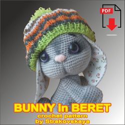 TUTORIAL: Bunny in beret crochet pattern