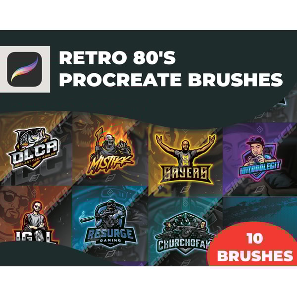 Retro Wave Brush For Procreate, Retro Effect Procreate, Retr | Inspire ...