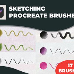 sketching procreate brushes, procreate sketching pencils, urban sketching procreate, procreate sketching brushes