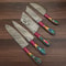 Custom Handmade Hand Forged Damascus Steel Chef Knife Sets Kitchen Knivesjpg