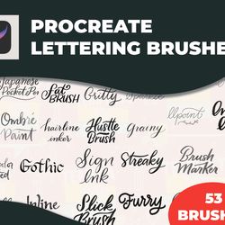 Procreate Brushes Lettering Bundle, Procreate Lettering Brush Pack, Procreate Lettering Brush Settings, Procreate Letter