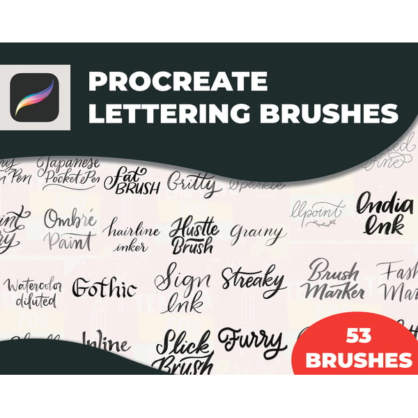 Procreate Brushes Lettering Bundle, Procreate Lettering Brus | Inspire ...