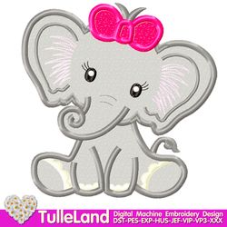 Baby Elephant for Girls Nursery Elephant Elephant Party Design Applique for Machine Embroidery