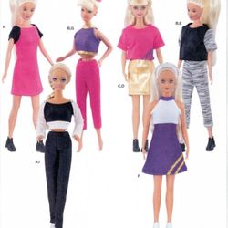 PDF Copy Sewing Pattern Simplicity 9034 Clothes for Fashion dolls 11\2 inch