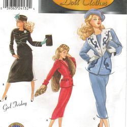 pdf copy sewing pattern simplicity 9316 couture doll clothes for 15-1\2 fashion doll