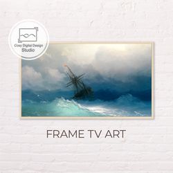 Samsung Frame TV Art | 4k Ivan Aivazovsky Vintage Seascape Art for The Frame TV | Oil paintings | Instant Download