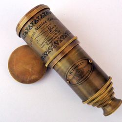 antique replica victorian full brass telescope maritime spyglass vintage