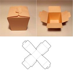 Noodle box template, rice box template, chinese food box, japanese food box, SVG, PDF, Cricut, Silhouette, 8.5x11, A4