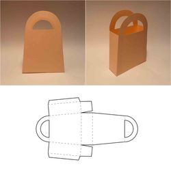 paper bag template, carrier bag, gift bag, paper box, gift box, diy bag, 8.5x11, a4, a3, pdf svg digital files, dxf