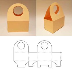 paper bag template, gift bag, diy bag, bag with handles, party bag, carrier bag, svg, dxf, pdf, cricut, silhouette