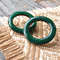 Green round earrings hoop wooden studs 4.jpg