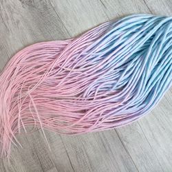 Unicorn Ombre Synthetic dreadlocks extensions, dreadlocks Smooth Classic Fake dreads double ended dreads, DE dreads set.