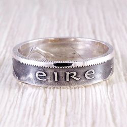 silver coin ring (ireland) eire