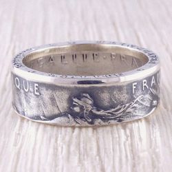 Silver Coin Ring (France) Marianna