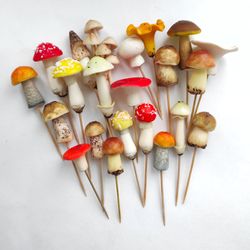Set 22 pc mushrooms - Tiny mushrooms - Fairy garden kit - Magic mushroom
