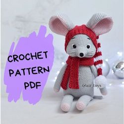Amigurumi Crochet Pattern Louie the little mouse