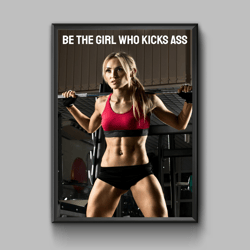 workout motivation quote poster, digital download