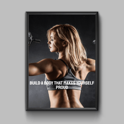 workout motivation quote poster, digital download