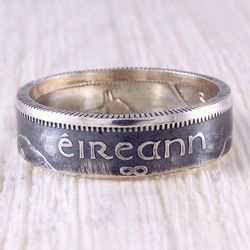 silver coin ring (ireland) eireann