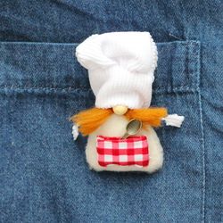 brooch Gnome Scandinavian mini  Chef