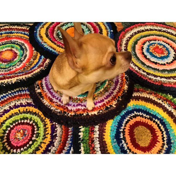 Handmade Round Rag Rug. Russian Country style. Rustic decor - Inspire ...