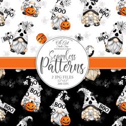 Download Seamless patterns. Ghost gnome. Halloween. Happy holidays. Download Seamless Patterns. OliArtStudioShop