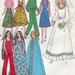 Digital | Vintage Barbie Sewing Pattern | Wardrobe Clothes for Dolls 11-1/2" - 12-1/2" | ENGLISH PDF TEMPLATE
