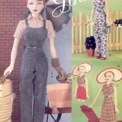 Digital | Vintage Dolls Sewing Pattern | Wardrobe Clothes for Dolls 15-1/2" | FRENCH PDF TEMPLATE