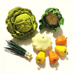Dollhouse miniature 1:12 Cauliflower and cabbage!