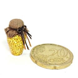 Dollhouse miniature 1:12 Canned peas and corn