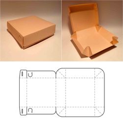 Pizza box template, pizza packaging, cardboard box, cardboard packaging, corrugated box, SVG, PDF, Cricut, Silhouette