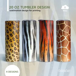 Bundle Africa 20 oz Skinny Tumbler Straight&Tapered Sublimation Designs, PNG Digital Download