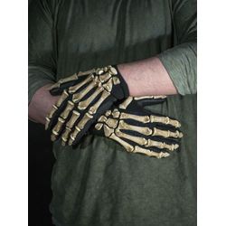 Bone gloves. Skeleton gloves. Skeleton hands. Halloween gloves.