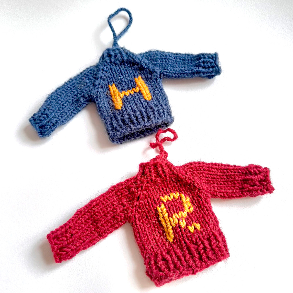 Tiny Sweater Christmas Tree Ornament Set of 2 item Harry Potter Ron Weasley