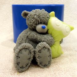 Teddy Bear with a big pillow - silicone mold