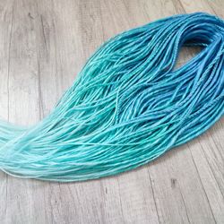Mermaid Ombre Synthetic dreadlocks extensions, dreadlocks Smooth Classic Fake dreads double ended dreads, DE dreads set