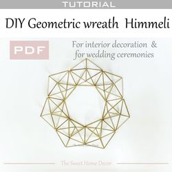 DIY geometric wreath Himmeli for wedding centerpieces pdf. Icosahedron for wedding ceremonies, Christmas home decor pdf