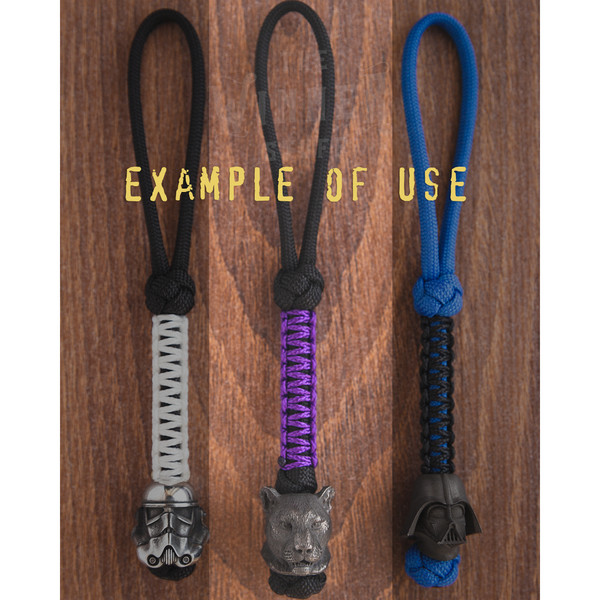 Black Panther - knife bead, lanyard bead, paracord bead - Inspire Uplift