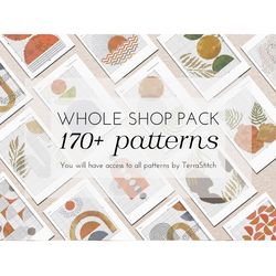 MEGA BUNDLE cross stitch patterns PDF, Whole shop pack, Instant download, Access to all patterns