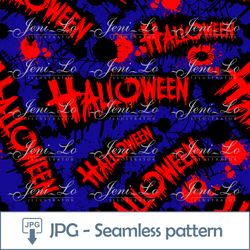 Halloween Seamless pattern 1 JPG file Digital Paper Halloween Design Repeating template Halloween Digital Download