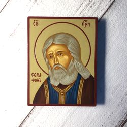 Saint Seraphim of Sarov | Hand painted icon | Orthodox icon | Religious icon | Christian supplies | Orthodox gift | Holy