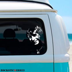Bon Scott vinyl portrait stickers guitar, car, laptop ac/dc without background decal